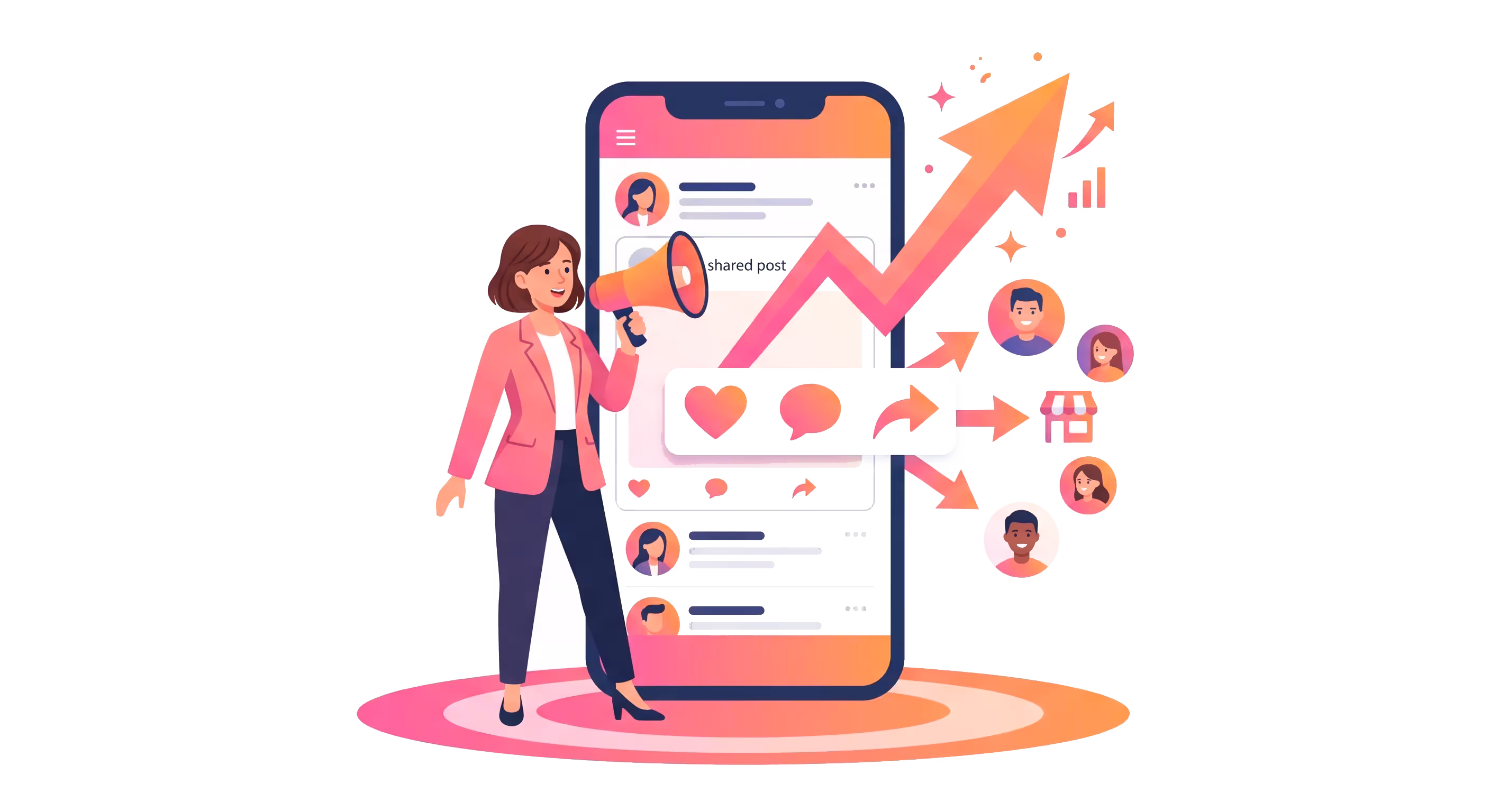 Social Media & Growth illustration